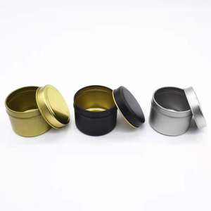 2 Unzen Deep Metal Dosen Box mit Deckel Kerzen behälter 2 Unzen 4 Unzen 6 Unzen 8 Unzen Kerzen wachs Blechdose Zinn Kerze benutzer definierte Box - Product Image 2