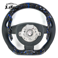 Volant en Fibre de Carbone Forgée Bleu LED avec Palettes de Changement de Vitesse pour Volkswagen Golf 5 Jetta Mk5 GTI Golf R