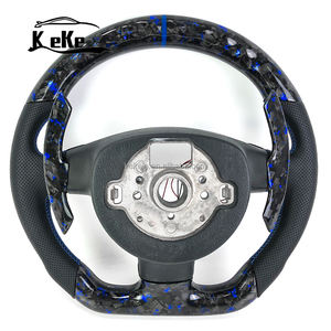 Volant en Fibre de Carbone Forgée Bleu LED avec Palettes de Changement de Vitesse pour Volkswagen <span class=keywords><strong>Golf</strong></span> <span class=keywords><strong>5</strong></span> Jetta Mk5 <span class=keywords><strong>GTI</strong></span> <span class=keywords><strong>Golf</strong></span> R - Product Image 6