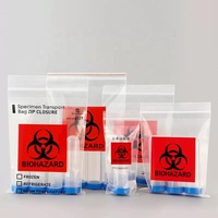 Sacs de transport de spécimens médicaux en plastique LDPE transparent personnalisés, refermables, type kangourou, pour hôpitaux