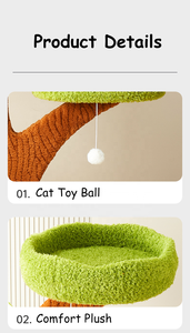 Usine produits chauds cadre d'escalade pour animaux de compagnie sur le thème de la forêt naturelle à la mode repos et divertissement paradis maison d'arbre vive - Product Image 4