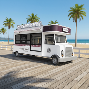 Camion de restauration mobile en acier inoxydable personnalisé, spécialisé dans le shawarma, le falafel, les hot-dogs, les bonbons et les en-cas - Product Image 1