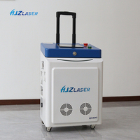 Machine de nettoyage au laser à fibre HJZ LASER pour acier inoxydable, pierre, métal - Puissance 300W-1000W, 15-30m/h, élimination des oxydes