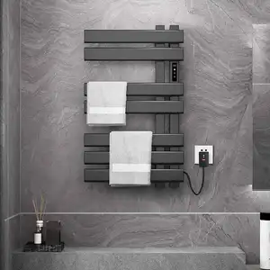 Riscaldatore da bagno riscaldato a parete in fibra di carbonio Swing Smart Gold Home scaldasalviette in acciaio scaldasalviette elettrico intelligente