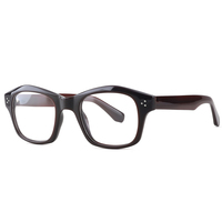 Gafas Bellestron Unisex de Moda con Montura Cuadrada, Diseño de Acetato Grueso Inyectado, Remaches Decorativos y Patillas Anchas, Modelo para Uso Diario
