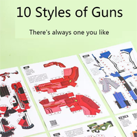 Kit de bricolage pour la fabrication de fusils en papier origami, jouet artisanal pour enfants, activité créative de pliage, jouets éducatifs DIY pour enfants