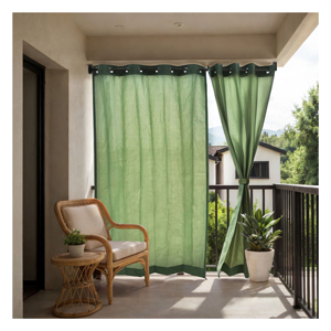 Desert Breeze HDPE Knitted Fabric Outdoor Curtains 325 GSM with UV Resistant Heavy Duty Weave for Fresh Natural Patio Privacy - Product Image 1