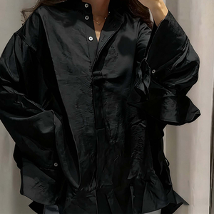 <span class=keywords><strong>Camicia</strong></span> da <span class=keywords><strong>Donna</strong></span> con Orlo a Volant, Tinta Unita, Collo Tondo, Maniche Lunghe, Cardigan in Pizzo con Bottoni, Casual e Comoda, Taglia <span class=keywords><strong>Oversize</strong></span> - Product Image 4