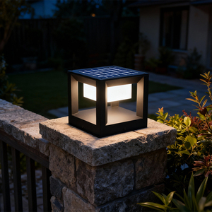 Lampada <span class=keywords><strong>Solare</strong></span> <span class=keywords><strong>LED</strong></span> da Giardino in Alluminio IP65 Impermeabile per Cancello, Recinzione, Porta, Pilastro - Product Image 1