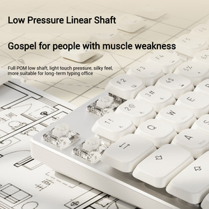 EWEADN MK100 ergonomic siêu mỏng di động bàn phím không dây Ba chế độ im lặng Thiết kế cấu hình thấp nữ văn phòng USB mới - Product Image 3