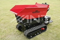 Mini camion à benne basculante ANT BY800L à haute capacité avec chargeur frontal, transmission sur chenilles, système entièrement hydraulique pour l'agriculture et le mélange de béton