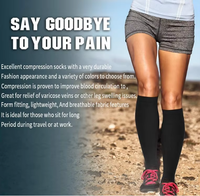 Chaussettes de compression Femmes Circulation 15-20mmhg Meilleur soutien pour le cyclisme athlétique