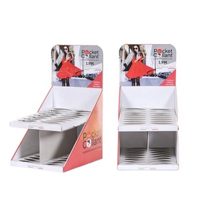 Two Shelf Paper <b>Counter</b> Top Display Socks Retail Corrugated Cardboard <b>Counter</b> Display for Silk Stocking - Product Image 5