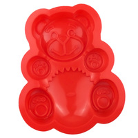 Moule à gâteau en silicone en forme d'ours et plaque de cuisson pour bébé, dessin animé mignon, DIY