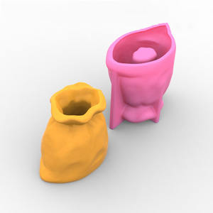 Bolsa de tela para dinero en 3D creativa, <span class=keywords><strong>maceta</strong></span> pequeña de carne, molde de silicona, adornos de arte para el hogar, Cenicero casero, soporte para bolígrafos, artesanías - Product Image 4