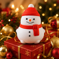 Jouet anti-stress géant bonhomme de neige de Noël 15,5 cm, jouet à presser à rebond lent, jouet tactile pour soulager l'anxiété, pour filles