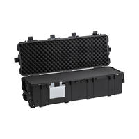MQ1740 Boîte à outils noire étanche à poignée rigide, étui de protection antichoc avec support en mousse pour le stockage et le transport