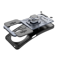 Étui de protection antichoc en TPU et PC avec support anneau pour appareil photo, compatible Xiaomi Redmi 14C 13C A3 Note 13 Pro Plus