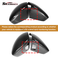 Pour Audi A3 8V S3 RS3 2012-2020, coque de rétroviseur latéral en fibre de carbone véritable, boîtier de rétroviseur, accessoire de modification extérieure