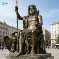 Statue de Zeus de taille personnalisée, design classique, sculptée à la main pour les parcs publics ou les collections de musées en plein air