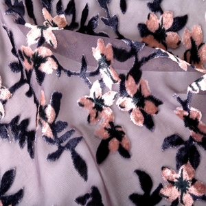 Tejido de alta calidad flores pequeñas impreso 20% Nylon80 % rayón simple brunout de terciopelo de seda de tela para el vestido de la ropa - Product Image 6