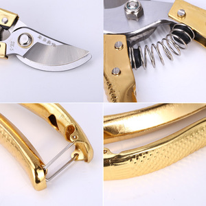 Golden Steel Pruning Shears Bypass 55mm Anti Slip Grip For Fruit Trees - Product Image 3