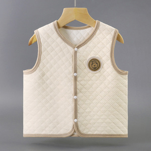 KAIXINTIANGUO Gilet sans manches pour bébés garçons et filles, <span class=keywords><strong>manteau</strong></span> d'extérieur pour tout-petits, veste matelassée en coton pour nourrissons - Product Image 2
