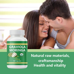 Extrait de plantes de qualité alimentaire testé par HPLC UV emballage de pot Mason en plastique emballé sous vide corossol + capsules de Moringa - Product Image 4