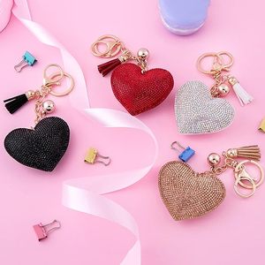 Vente en gros de porte-clés créatifs scintillants, breloques pour sacs pour femmes et filles, accessoires de sac à dos et de sac à main en cristal et strass - Product Image 2