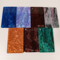 OLEG Haute Qualité 100% Matériau Vierge Brut 4x8ft 3mm 4mm 5mm Panneau Acrylique Glitter Cast Feuille Acrylique Découpée à la Taille