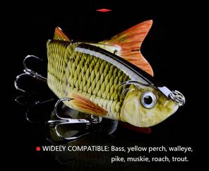 Swimbait duro de 12cm/17,5g, señuelo multiarticulado de natación para pesca de lubina, Señuelos de Pesca de hundimiento lento, 4 segmentos - Product Image 5