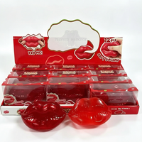 Jouet Squishy Lèvres Rouges en TPR à Remontée Lente, Anti-Stress, Jouet Sensoriel Décompression, Cadeau pour Filles, Emballé