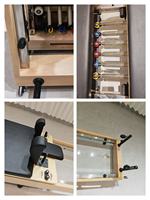 Reformer Pilates Kayu Maple Profesional Tahan Lama, Dapat Dilipat, Dapat Disesuaikan, Berkualitas Tinggi untuk Studio Pilates