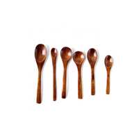 Petite cuillère en bois personnalisée en gros pour soupe à la crème glacée yaourt pour technique de polissage de fête