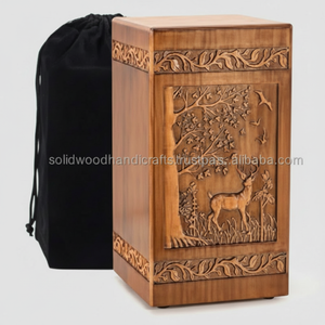 Urnes de crémation en bois de conception unique pour adultes Urnes funéraires Urnes funéraires taille personnalisée Fournitures funéraires - Product Image 1