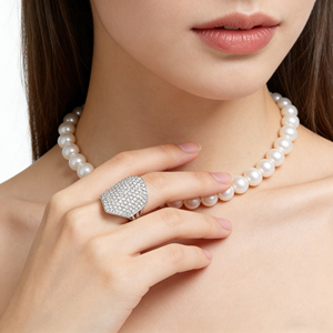 Bague de fiançailles et de mode personnalisée en or massif 10K/14K/18K, argentée, avec pierre de laboratoire CVD de qualité IGI VVS-VS, taille brillant classique, style cluster - Product Image 4