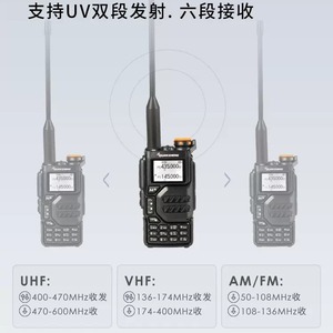 Talkie-walkie Quansheng UV-K5 5W 1600mAh avec chargement Type-C, bande aérienne, contrôle VOX, résistant à la poussière - Product Image 3