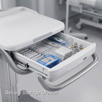 Chariot médical informatique à roulettes pour hôpital, développé par des experts médicaux de Keling