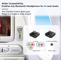 Émetteur Bluetooth pour avion, adaptateur audio sans fil 2 en 1 pour divertissement en vol, prise jack 3,5 mm, récepteur Bluetooth 5.2