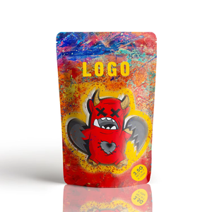 Smell Proof Child Resistant Zipper Top Mylar Gummy Packaging <b>Bag</b> 3.5g 7g 14G 28g Die Cut Stand up Pouch for Herb Edibles Gummies - Product Image 1