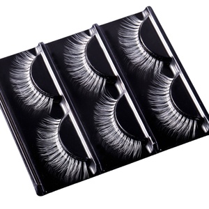 Faux cils blancs style européen et américain, naturels, fins, avec tige en coton noir, pour maquillage de scène et de fêtes, cils <span class=keywords><strong>Manga</strong></span> - Product Image 5