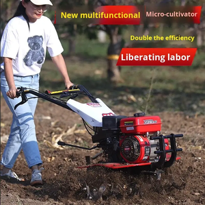 Macchina Multifunzionale per Coltivazione del Terreno, <span class=keywords><strong>Motozappa</strong></span> Manuale a Benzina 7HP/173F + Fresa Rotativa + Ruota per Diserbo - Product Image 3