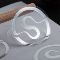 Etiqueta engomada del logotipo Etiqueta personalizada Botella Café Cosméticos Etiqueta transparente impermeable Etiquetas de embalaje personalizadas