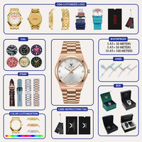 Montre sport en acier inoxydable 32 mm à quartz pour femme, design de luxe, bracelet en cuir, verre résistant à l'eau, mouvement Citizen