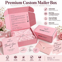 Boîte d'expédition en carton ondulé rose personnalisée avec logo, emballages pour abonnements beauté, boîtes pour les marques de soins de la peau, cosmétiques, soins capillaires, bien-être