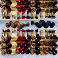Cheveux indiens bruts en gros, ondulés, pour tresses bohèmes, couleur personnalisée, cheveux vietnamiens bruts, ondulations profondes, mèches de cheveux humains