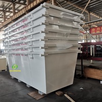 Conteneur à déchets en acier de 3m³ compatible avec les systèmes de levage par crochet, les chariots élévateurs et les grues, pour les déchets de construction en Australie