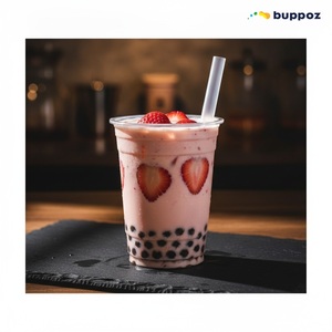 Poudre de thé au lait instantané à la fraise OEM 1kg/sac Certifié Halal Ingrédients pour Bubble Tea de Taïwan - Product Image 4