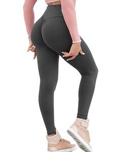 Ensembles de vêtements de sport taille haute à la mode pour femmes | Gym Fitness Yoga Leggings Poches latérales Tissu tricoté respirant Vêtements de sport serrés - Product Image 3