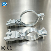 Collier de serrage latéral galvanisé robuste UTT20Q pour tuyaux, homologué CE, en fonte ductile QT450 et acier au carbone, anti-tremblement et anti-sismique